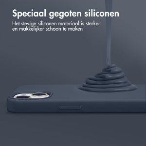 Accezz Liquid Silicone Backcover met MagSafe iPhone 12 Mini - Blauw