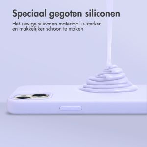 Accezz Liquid Silicone Backcover met MagSafe iPhone 15 Pro - Paars