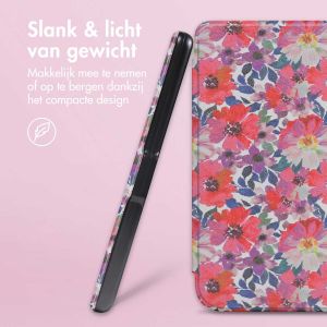 iMoshion Design Slim Hard Case Sleepcover Kobo Clara 2E / Tolino Shine 4 - Flower Watercolor