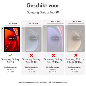 iMoshion 360° draaibare Bookcase Samsung Galaxy Tab S9 / Tab S9 FE - Zwart