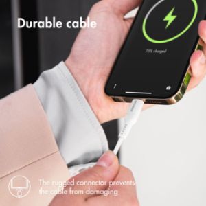 Accezz Lightning naar USB kabel iPhone SE (2022)- MFi certificering - 0,2 meter - Wit