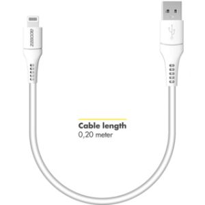 Accezz Lightning naar USB kabel iPhone 12 Pro - MFi certificering - 0,2 meter - Wit