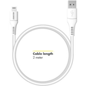 Accezz Lightning naar USB kabel iPhone 11 Pro Max - MFi certificering - 2 meter - Wit