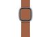 Apple Leather Band Modern Buckle Apple Watch Series 1-9 / SE - 38/40/41 mm - Maat L - Saddle Brown