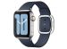Apple Leather Band Modern Buckle Apple Watch Series 1-9 / SE - 38/40/41 mm - Maat M - Deep Sea