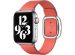 Apple Leather Band Modern Buckle Apple Watch Series 1-9 / SE - 38/40/41 mm - Maat S - Pink Citrus