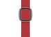 Apple Leather Band Modern Buckle Apple Watch Series 1-9 / SE - 38/40/41 mm - Maat M - Scarlet Red