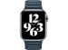 Apple Leather Link Apple Watch Series 1-9 / SE - 38/40/41 mm - Maat S/M - Baltic Blue