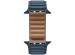 Apple Leather Link Apple Watch Series 1-9 / SE / Ultra (2) - 42/44/45/49mm - Maat M/L - Baltic Blue