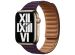 Apple Leather Link Apple Watch Series 1-9 / SE - 38/40/41mm - Maat M/L - Dark Cherry