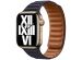 Apple Leather Link Apple Watch Series 1-9 / SE - 38/40/41 mm - Maat S/M - Ink