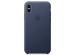 Apple Leather Backcover iPhone Xs - Midnight Blue