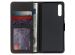 Luxe Lederen Bookcase Samsung Galaxy A70 - Zwart