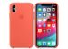 Apple Silicone Backcover iPhone Xs / X - Nectarine