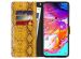 Slangenprint Bookcase Samsung Galaxy A70 - Geel