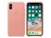 Apple Leather Backcover iPhone X - Soft Pink