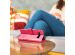 Klavertje Bloemen Bookcase Samsung Galaxy A80 - Fuchsia