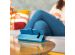 Klavertje Bloemen Bookcase Samsung Galaxy A01 - Turquoise
