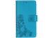 Klavertje Bloemen Bookcase Alcatel 1S (2019) - Turquoise