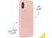 Accezz Liquid Silicone Backcover iPhone Xs / X - Roze