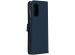 Selencia Echt Lederen Bookcase Samsung Galaxy S20 - Blauw