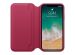 Apple Leather Folio Bookcase iPhone X / Xs - Berry