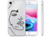iMoshion Design hoesje iPhone SE (2022 / 2020) / 8 / 7/6s - Abstract Gezicht