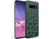 iMoshion Design hoesje Samsung Galaxy S10 - Luipaard - Groen / Zwart