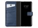 Selencia Echt Lederen Bookcase Huawei P Smart (2020) - Blauw