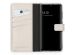 Selencia Echt Lederen Bookcase Samsung Galaxy A41 - Lichtgrijs