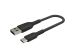 Belkin Boost↑Charge™ Braided USB-C naar USB kabel - 0,15 meter - Zwart