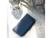 Selencia Echt Lederen Bookcase iPhone 12 Mini - Blauw