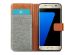 iMoshion Luxe Canvas Bookcase Samsung Galaxy S7 - Grijs