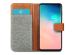 iMoshion Luxe Canvas Bookcase Samsung Galaxy S10 - Grijs