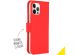 Accezz Wallet Softcase Bookcase iPhone 12 (Pro) - Rood