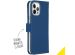 Accezz Wallet Softcase Bookcase iPhone 12 Pro Max - Blauw