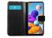 iMoshion Luxe Canvas Bookcase Samsung Galaxy A21s - Zwart