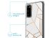 iMoshion Design hoesje met koord Samsung Galaxy S20 - Grafisch Koper - Wit / Goud