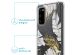 iMoshion Design hoesje met koord Samsung Galaxy S20 - Bladeren - Zwart / Goud