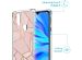 iMoshion Design hoesje met koord Huawei P30 Lite - Grafisch Koper - Roze / Goud
