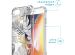 iMoshion Design hoesje met koord iPhone SE (2022 / 2020) / 8 / 7 - Bladeren - Zwart / Goud