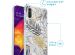 iMoshion Design hoesje met koord Samsung Galaxy A50 - Bladeren - Zwart / Goud