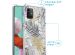 iMoshion Design hoesje met koord Samsung Galaxy A51 - Bladeren - Zwart / Goud