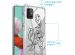 iMoshion Design hoesje met koord Samsung Galaxy A51 - Abstract Gezicht Bloem