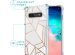 iMoshion Design hoesje met koord Samsung Galaxy S10 - Grafisch Koper - Wit / Goud