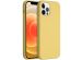 Accezz Liquid Silicone Backcover iPhone 12 (Pro) - Geel