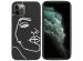 iMoshion Design hoesje iPhone 12 Pro Max - Abstract Gezicht - Wit