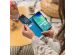 Klavertje Bloemen Bookcase Samsung Galaxy A41 - Turquoise