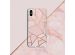 Design Backcover iPhone X / Xs - Grafisch Roze / Koper