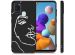iMoshion Design hoesje Samsung Galaxy A21s - Abstract Gezicht - Wit